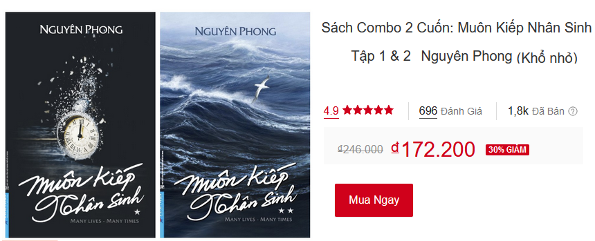 Sách Combo 2 Cuốn: Muôn Kiếp Nhân Sinh Tập 1 & 2 Nguyên Phong (Khổ nhỏ)