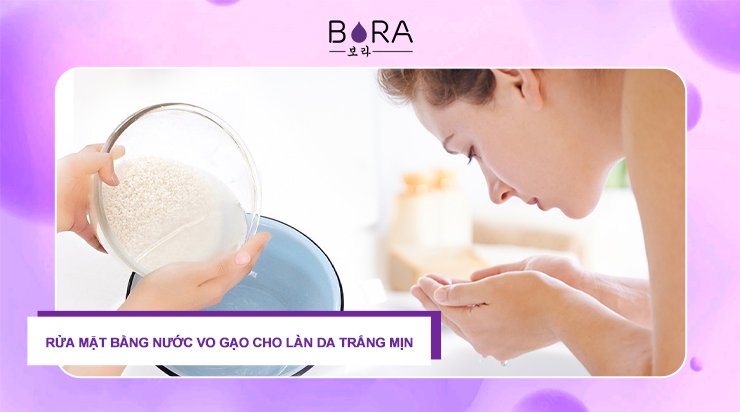 Rửa mặt bằng nước vo gạo cho làn da trắng mịn