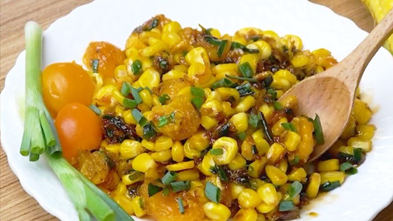 Bắp xào trứng muối