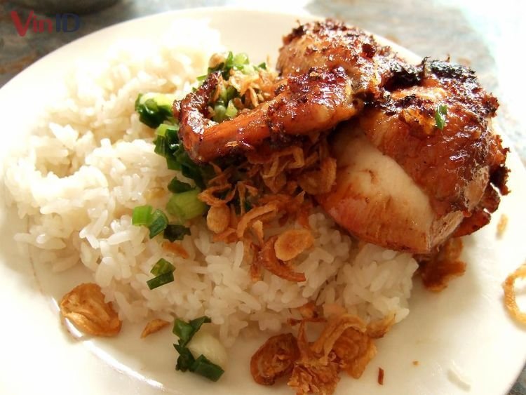 Món xôi gà nướng Món xôi gà nướng