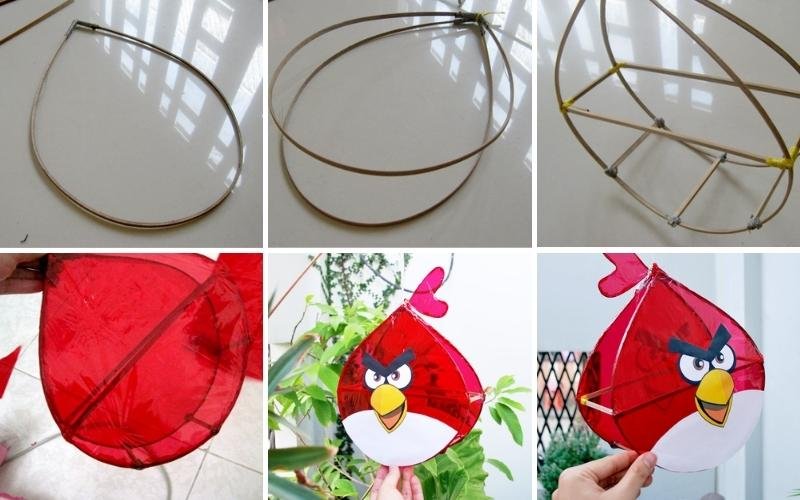 Cách làm lồng đèn Trung Thu Angry Bird bằng tre Cách làm lồng đèn Trung Thu Angry Bird bằng tre