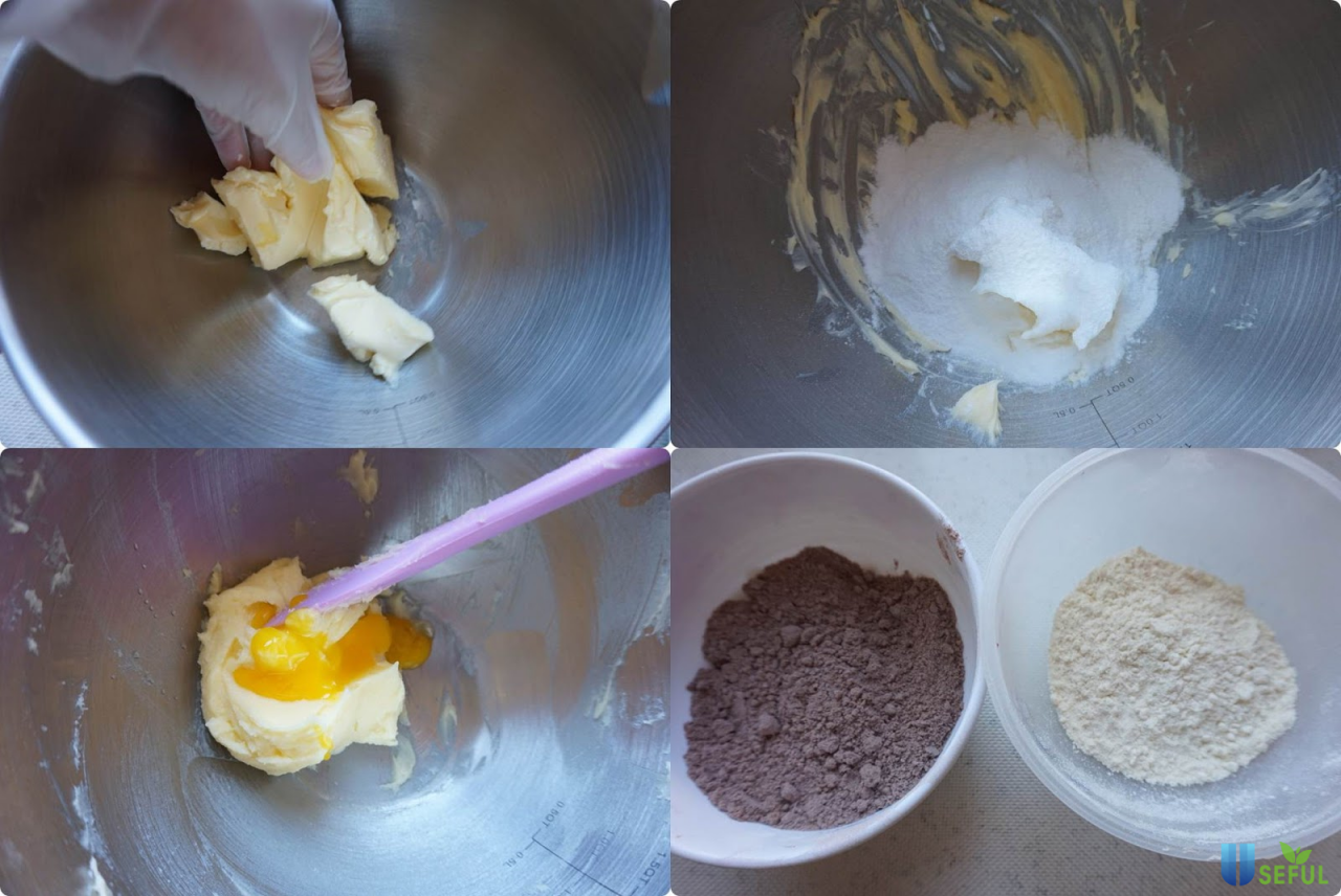 Trộn các nguyên liệu và đánh thật đều tay