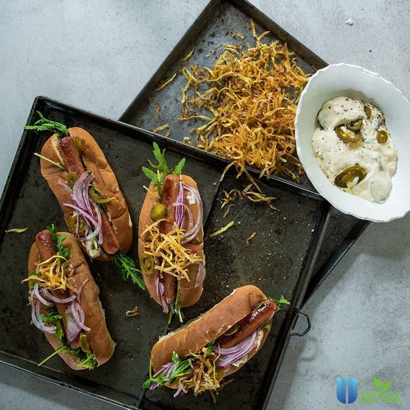 Khoai tây chiên bọc hot dog