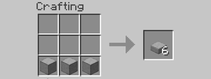 Công thức tạo phiến đá mịn trong Minecraft