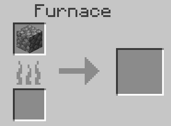 Đốt đá trong lò Minecraft