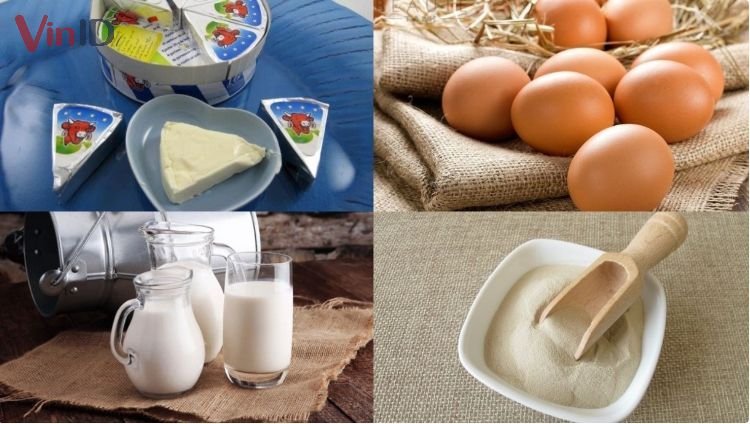 Nguyên liệu cho món rau câu flan phô mai Nguyên liệu cho món rau câu flan phô mai
