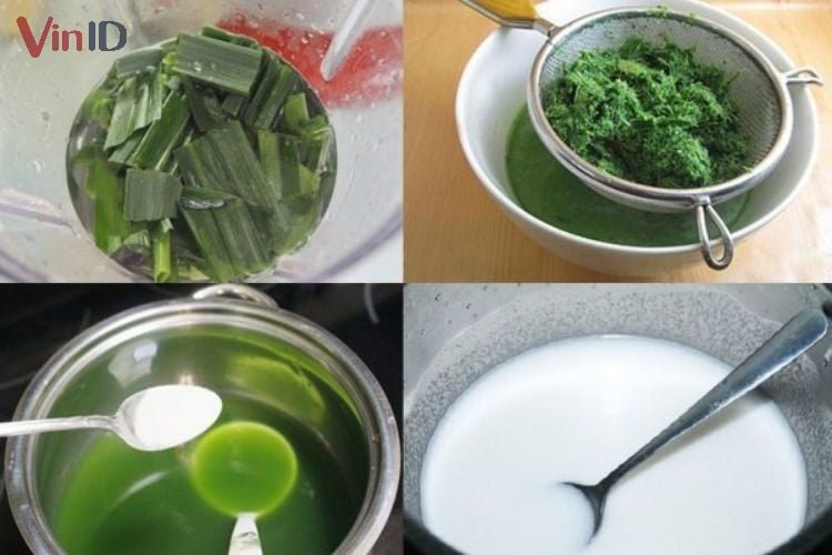 Nấu rau câu lá dứa Nấu rau câu lá dứa