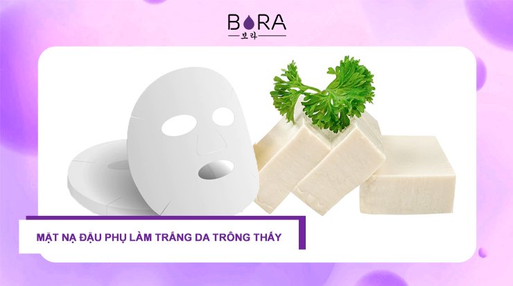 Mặt nạ đậu phụ làm trắng da trông thấy