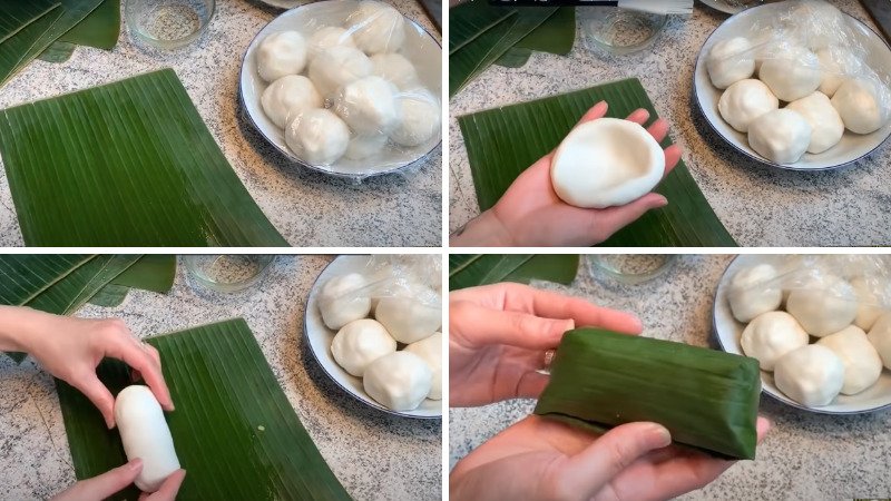 Gói bánh thành hình trụ