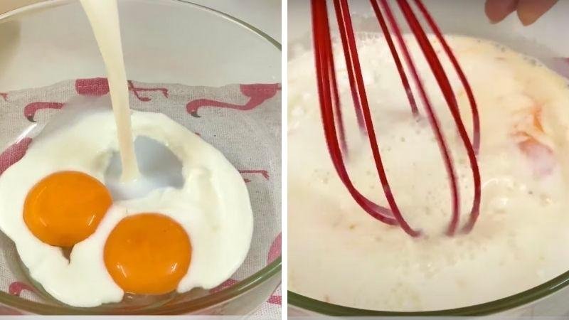 Trộn hỗn hợp bánh