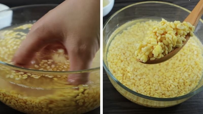 Vo và ngâm đậu xanh Vo và ngâm đậu xanh