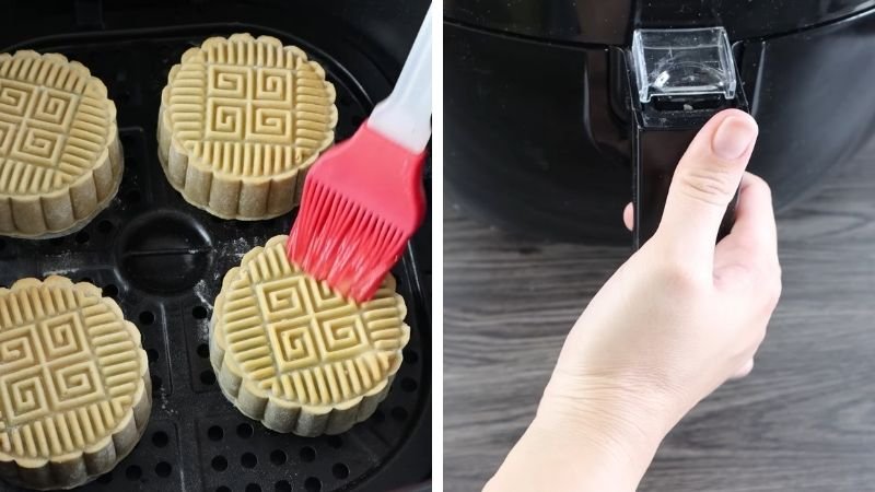 Quét xung quanh bánh và nướng lần 2 Quét xung quanh bánh và nướng lần 2