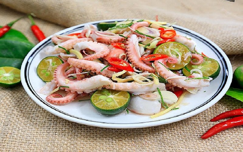 Gỏi bạch tuộc chua cay Gỏi bạch tuộc chua cay