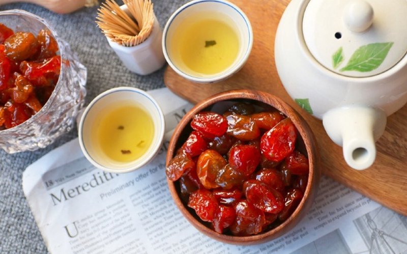 Thành phẩm mứt cà chua bi Thành phẩm mứt cà chua bi
