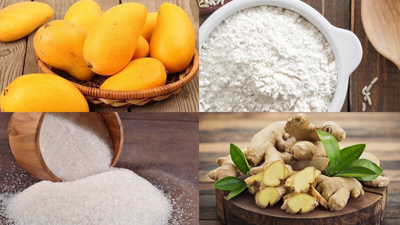 Nguyên liệu làm mứt xoài viên