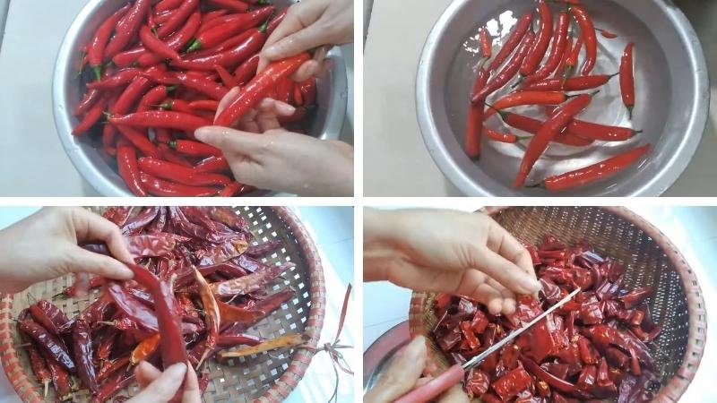 Sơ chế ớt Sơ chế ớt
