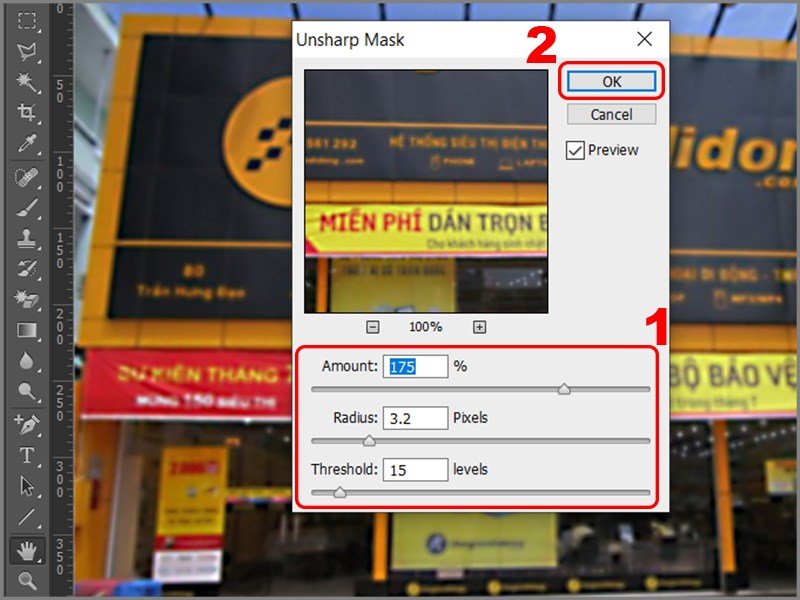 Chỉnh thông số Chỉnh thông số