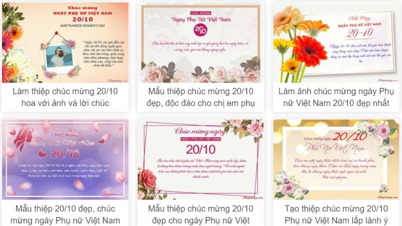 Chọn mẫu thiệp phù hợp