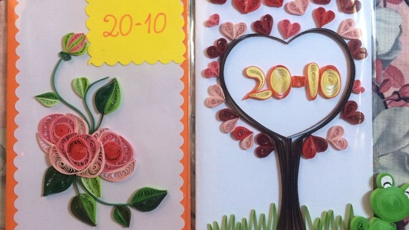 Thiệp giấy Quilling handmade