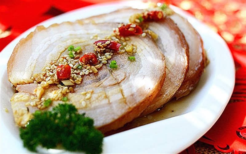 cách làm thịt ba chỉ cuộn hấp