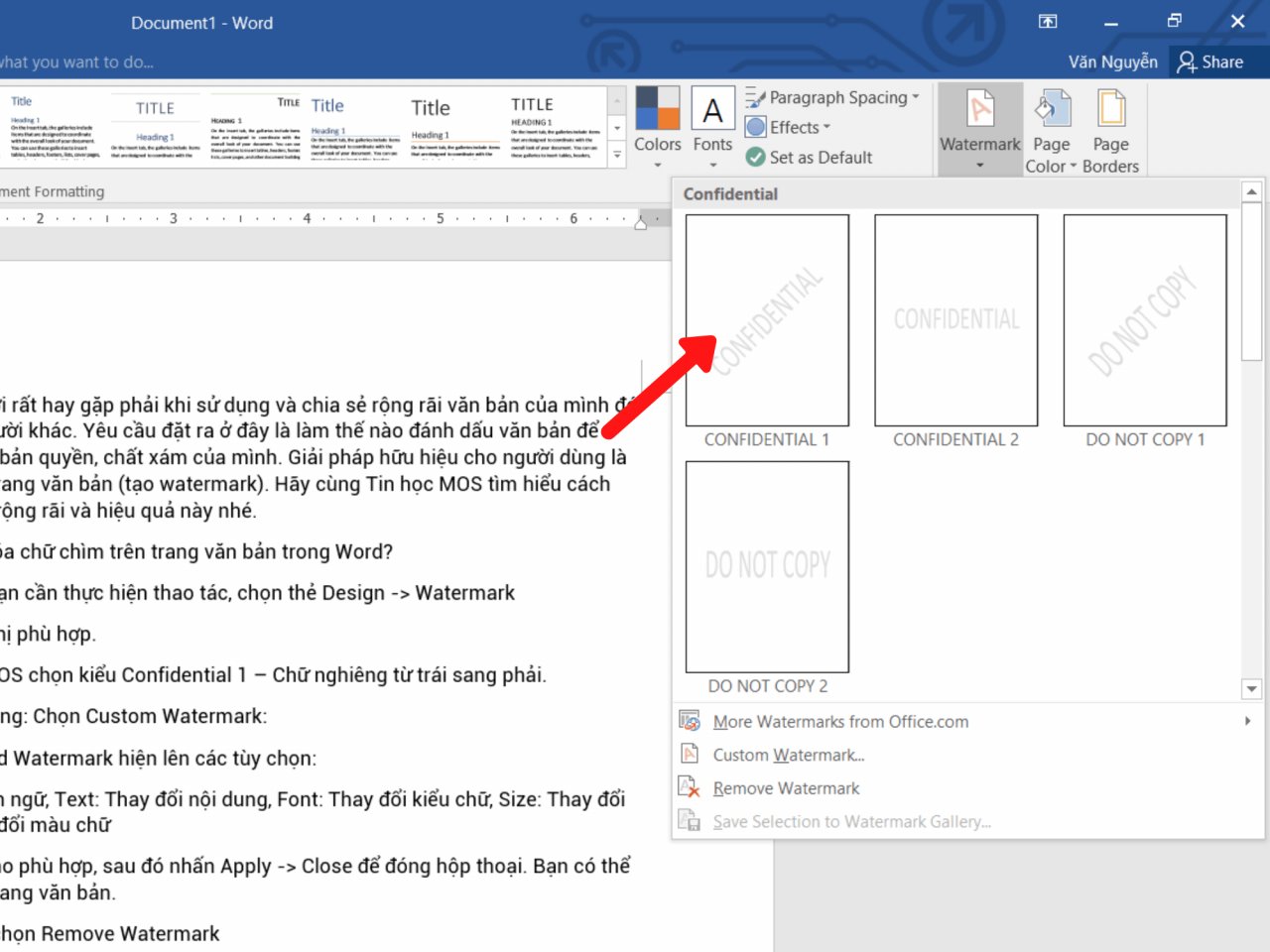 Tạo và xoá chữ chìm
