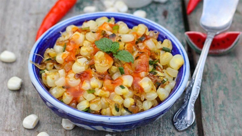 Bắp xào tép (ruốc)