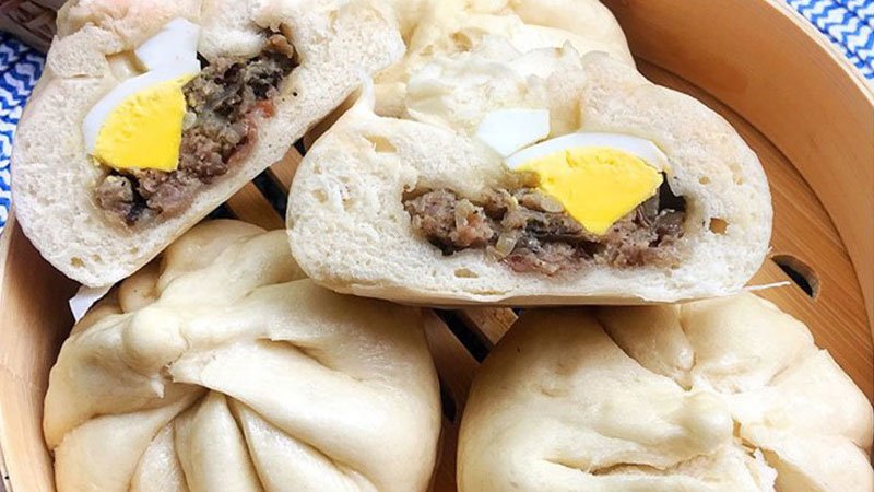Bánh bao nhân thịt bằng bột mì Bánh bao nhân thịt bằng bột mì