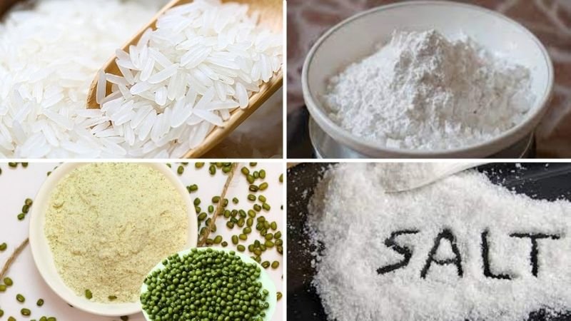 Nguyên liệu làm bánh ướt bằng chảo chống dính
