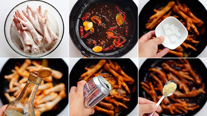 Chân gà hấp bia Chân gà hấp bia