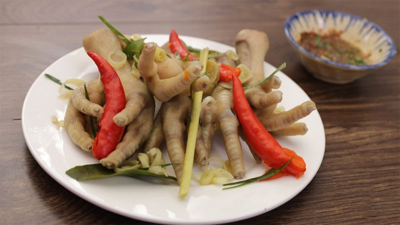 Chân gà hấp sả ớt Chân gà hấp sả ớt