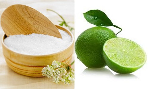 Cách làm nhạt màu xăm lông mày bằng chanh và muối
