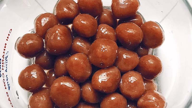 Trân châu bằng milo và bột năng