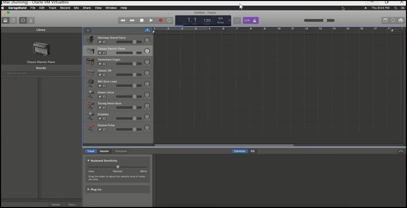 Giao diện làm nhạc với GarageBand