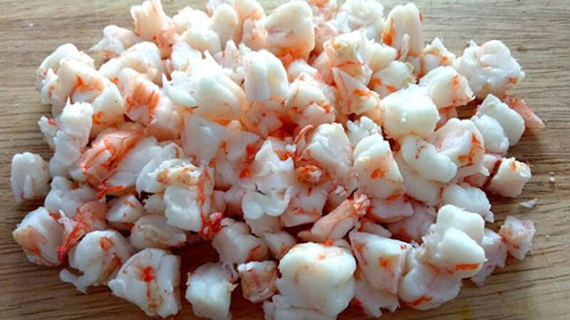 Nguyên liệu làm nhân bánh hamburger tôm