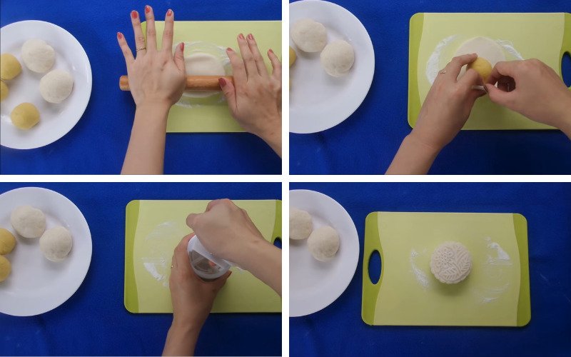 Tạo hình bánh trung thu dẻo Tạo hình bánh trung thu dẻo