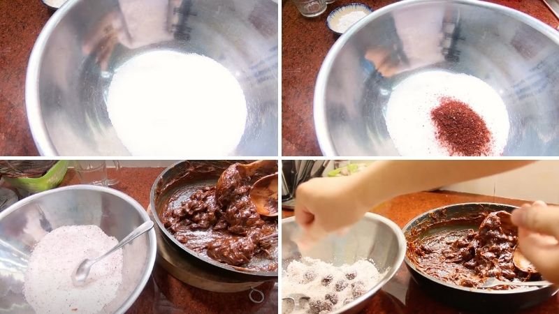 Lăn me qua đường và bột ớt Lăn me qua đường và bột ớt