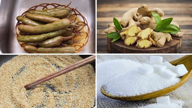 Nguyên liệu làm mứt me ngào đường Nguyên liệu làm mứt me ngào đường