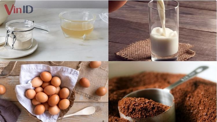 Nguyên liệu cho rau câu flan nhiều lớp Nguyên liệu cho rau câu flan nhiều lớp