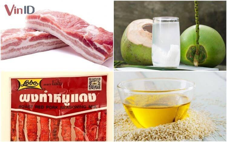 Các nguyên liệu chính làm nước sốt bánh mì xá xíu Các nguyên liệu chính làm nước sốt bánh mì xá xíu