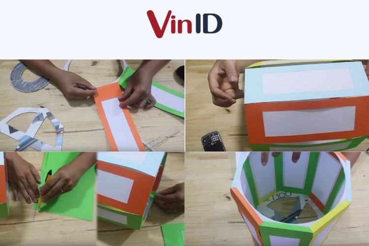 Thành quả khi bạn dán xong thanh cố định các vách lại với nhau