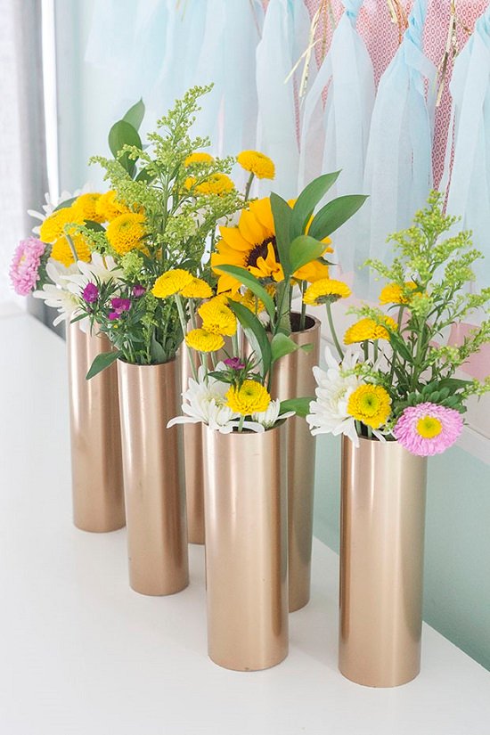 Một số cách làm bình hoa handmade đẹp hút hồn