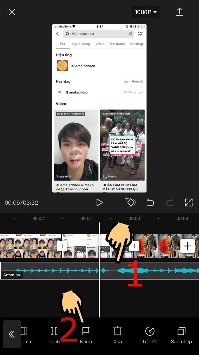 Nhấn chọn vào thanh âm nhạc và bấm Khớp