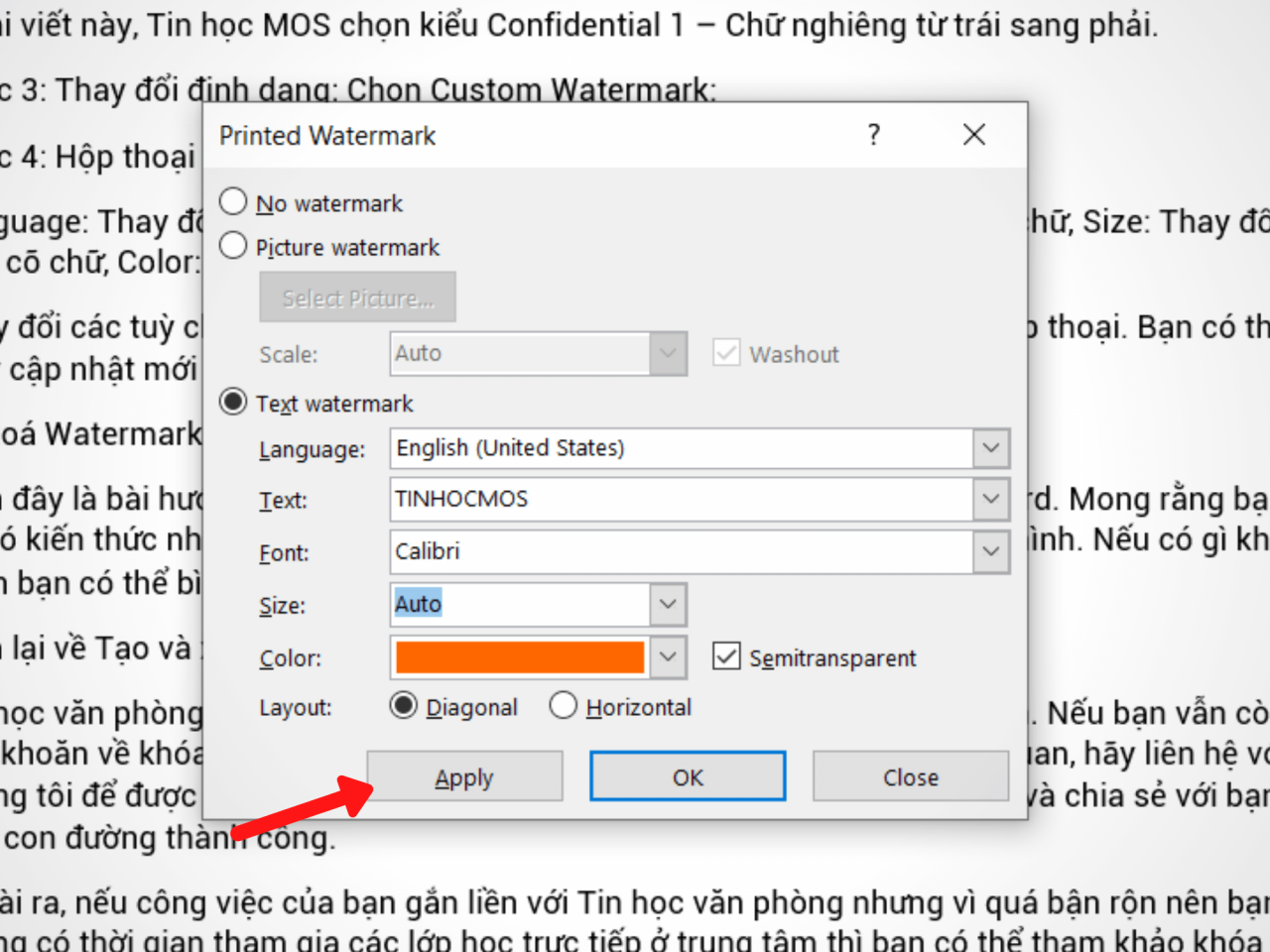 Tạo và xoá chữ chìm