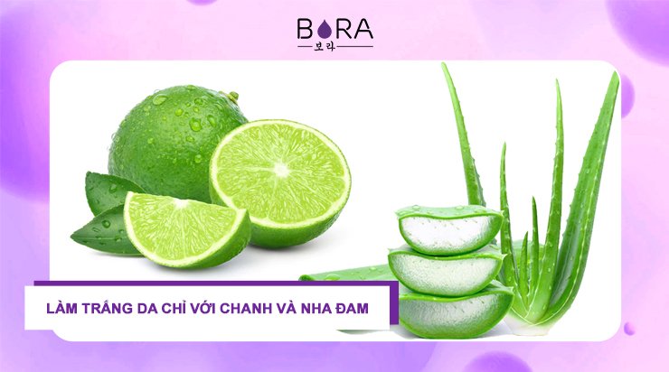 Làm trắng da sau 1 đêm chỉ với Chanh và Nha đam