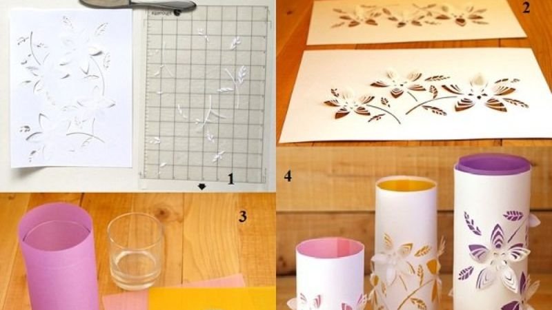 Cách làm đèn giấy Kirigami