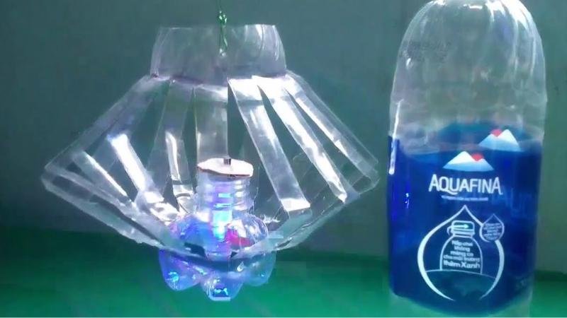 Mẫu đèn Trung thu bằng chai nhựa đẹp