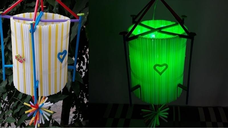 Mẫu đèn Trung thu bằng chai nhựa đẹp