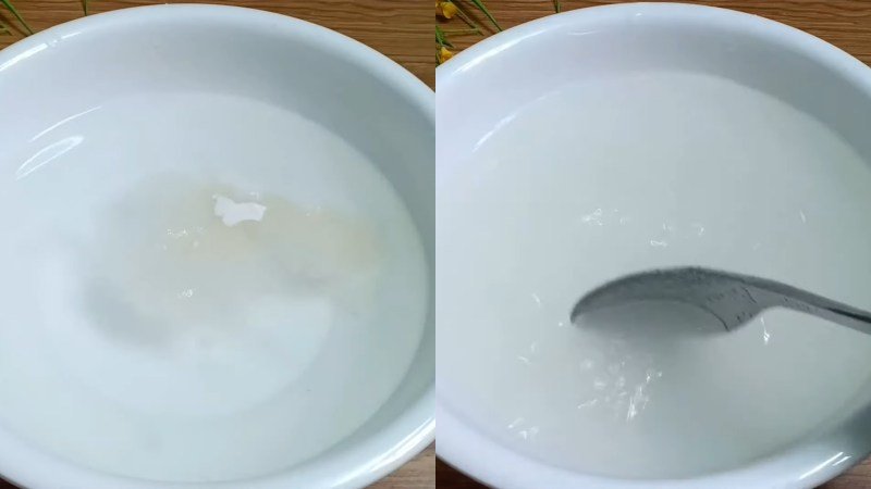 Trộn hỗn hợp bột rau câu