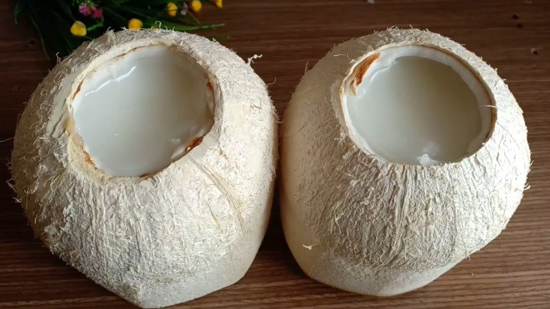 Rau câu dừa non độc đáo