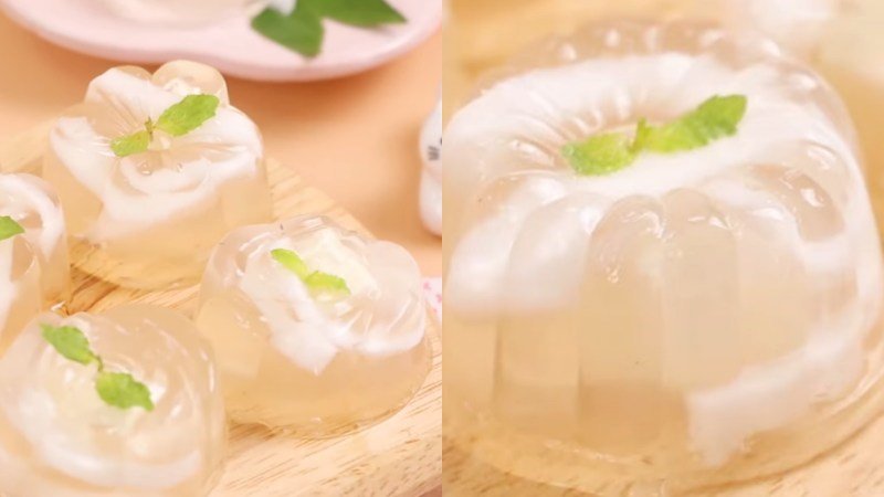 Rau câu dừa phô mai thơm ngon